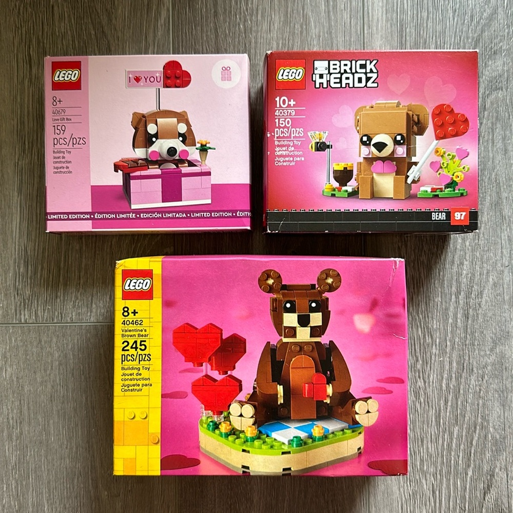 Lego Bundle - 40462 Valentine's Brown Bear and 40379 Bear plus FREE gift